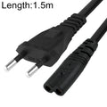 Cable de alimentación para portátil UE estilo 2 clavijas, longitud del cable: 1,5 m, 1.5m