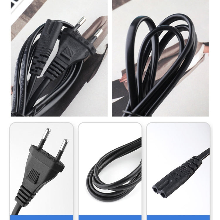 Cable de alimentación para portátil UE estilo 2 clavijas, longitud del cable: 1,5 m, 1.5m
