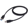 Cable USB 3.0 AM a BM, longitud: 1,8 m, Length: 1.8m (Black)