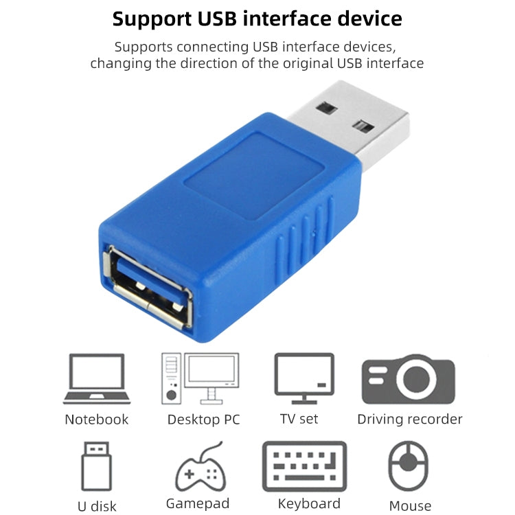 Adaptador de cable USB 3.0 AM a USB 3.0 AF (azul), AM to AF, UP Angle AM to AF