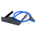 USB 3.0 Panel frontal Bahía de disquete Cable de soporte HUB de 20 pines y 2 puertos, 2 Ports USB 3.0 (Black)