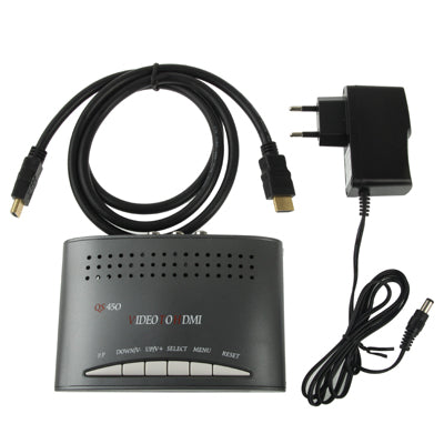 Convertidor de vídeo compuesto RCA y S-Video a HDMI, compatible con Full HD 1080P