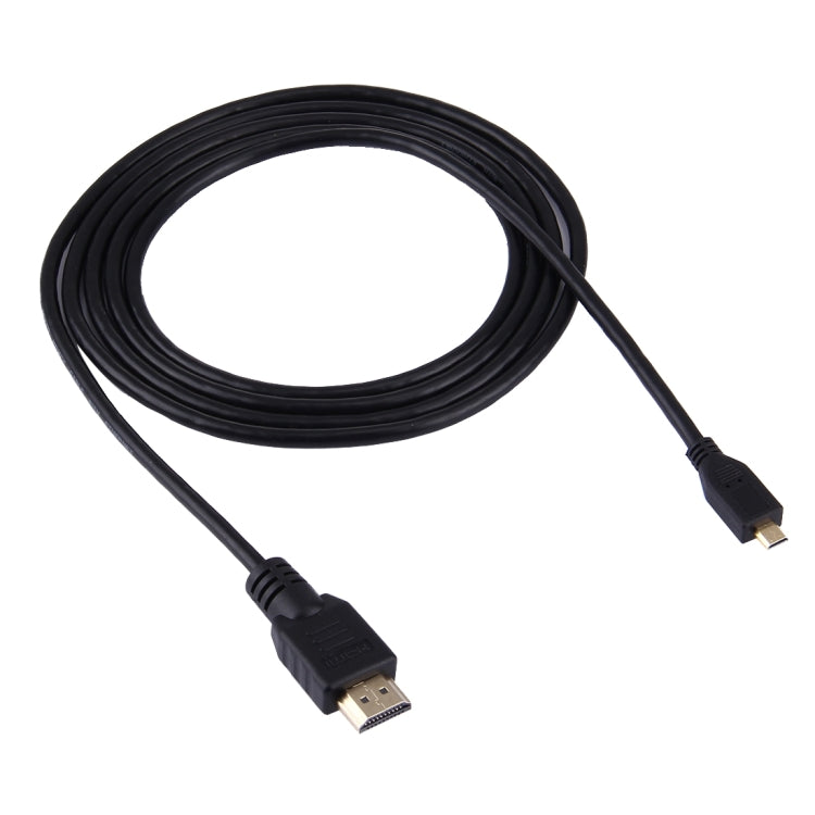 Cable micro HDMI de 1,5 m a HDMI de 19 pines, versión 1.4, compatible con 3D, HDMI Male, Support 3D, Length: 1.5m