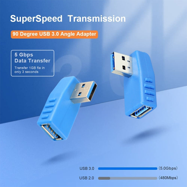 Adaptador de cable USB 3.0 AM a USB 3.0 AF, Left Angle AM to AF(Blue), Left Angle AM to AF(Blcak)