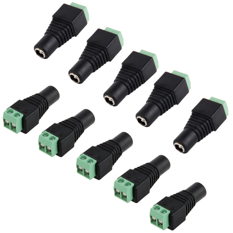 Conector hembra de alimentación CC CCTV de 10 piezas