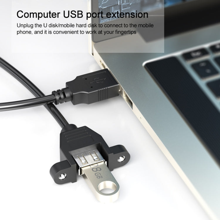 Cable de panel de montaje USB 2.0 AM a AF, longitud: 30 cm, AM to AF, Length: 30cm