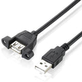 Cable de panel de montaje USB 2.0 AM a AF, longitud: 90 cm, AM to AF, Length: 90cm