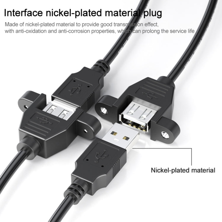 Cable de panel de montaje USB 2.0 AM a AF, longitud: 90 cm, AM to AF, Length: 90cm