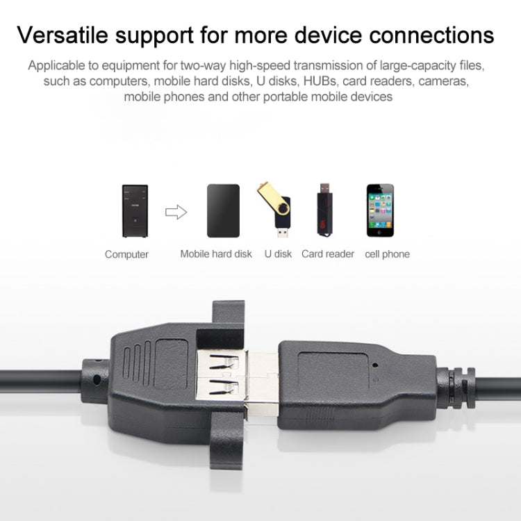 Cable de panel de montaje USB 2.0 AM a AF, longitud: 90 cm, AM to AF, Length: 90cm