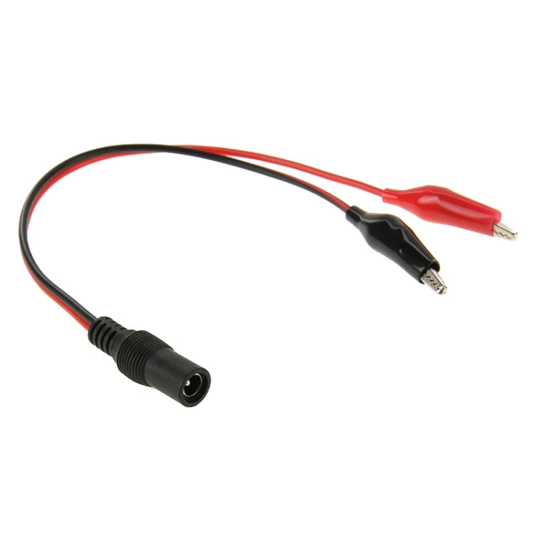 Cable de prueba con pinza de cocodrilo de enchufe hembra de 5,5 x 2,1 mm