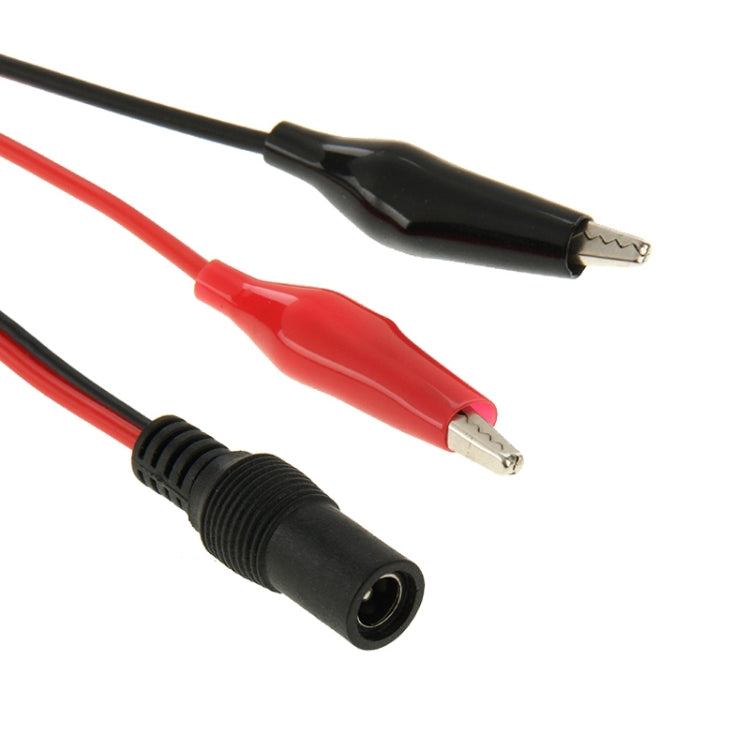 Cable de prueba con pinza de cocodrilo de enchufe hembra de 5,5 x 2,1 mm
