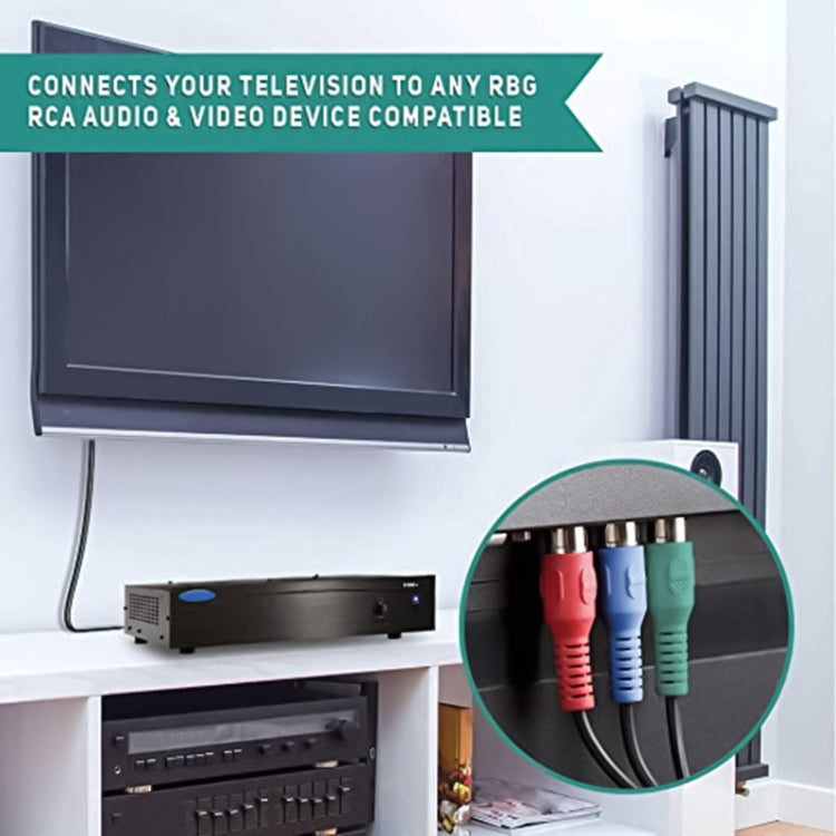 Cable AV 3 RGB macho a 3 RGB macho, longitud: 1,5 m