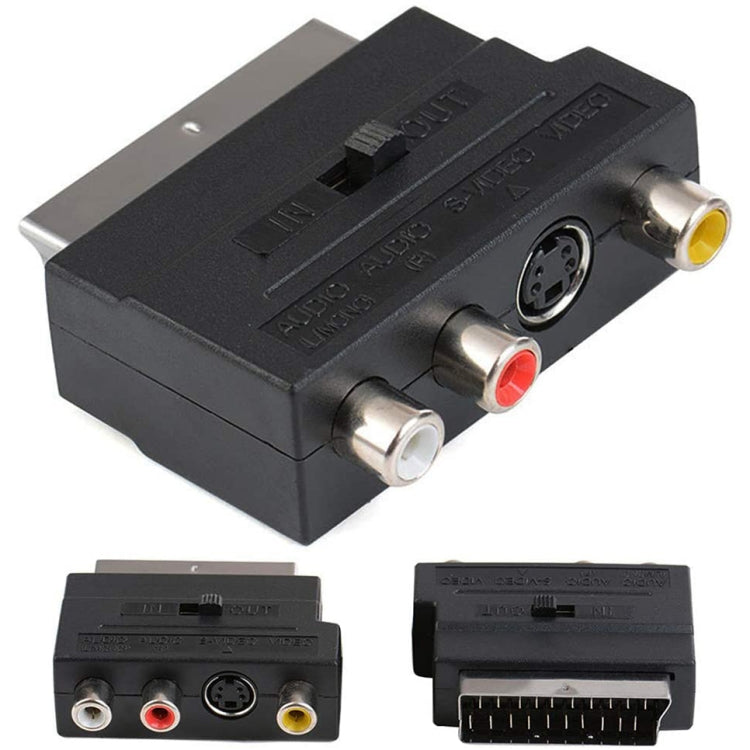 Euroconector Macho a Hembra con Tomas AV Compuesto + S-Video, AV + S-Video Golden Port