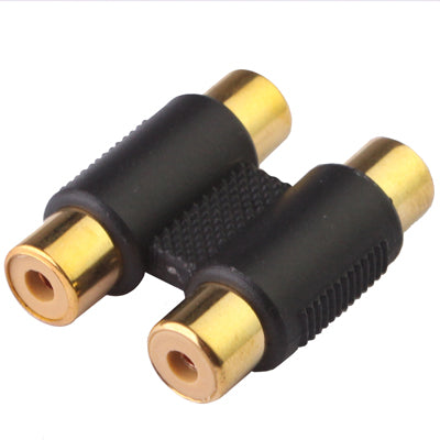 Conector 2 RCA hembra a hembra, 2 RCA Female to Female (Gold-plated)