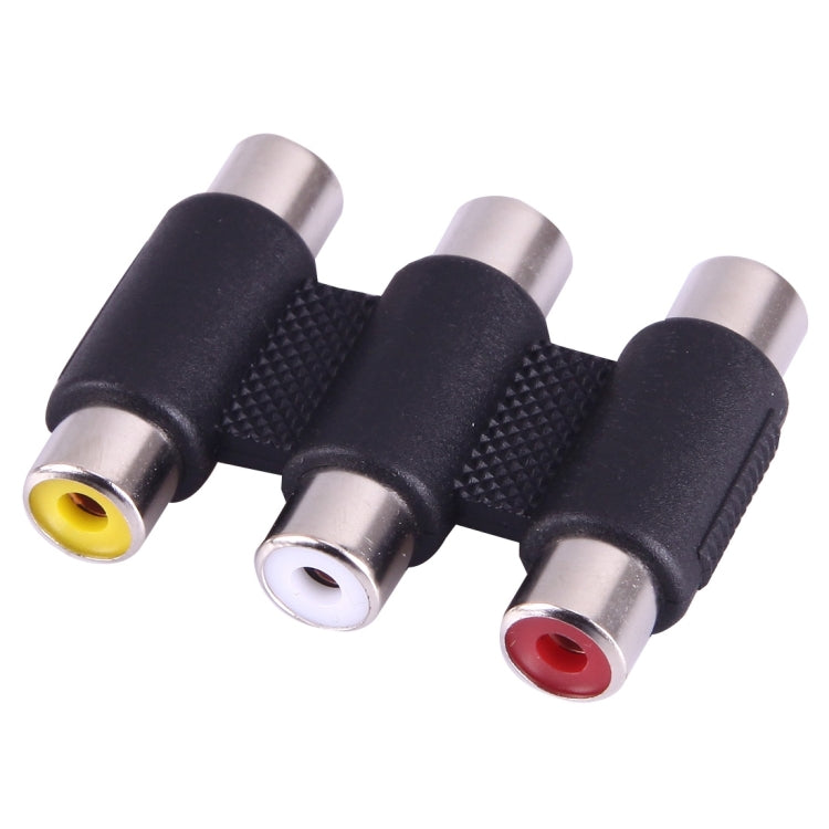 Adaptador acoplador de audio y vídeo AV 3 RCA hembra a hembra, 3 RCA AV Female to Female