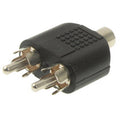 Adaptador RCA hembra a 2 RCA macho, 2 RCA Male to 1 RCA Female