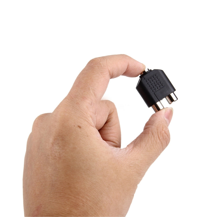 Adaptador hembra de 3,5 mm a 2 RCA hembra