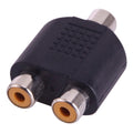 Adaptador 1 RCA hembra a 2 RCA hembra, 1 RCA Female to 2 RCA Female