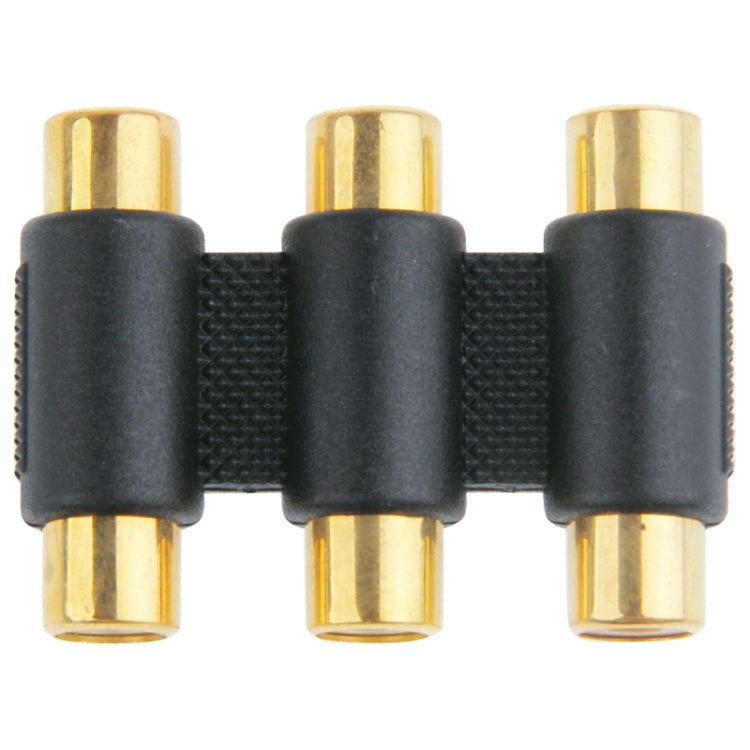 Conector RGB hembra a hembra chapado en oro, 3 RCA Female to Female (Gold-plated)