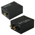Convertidor de audio analógico RCA a digital óptico coaxial Toslink (negro), 2RCA to Spdif+Coaial
