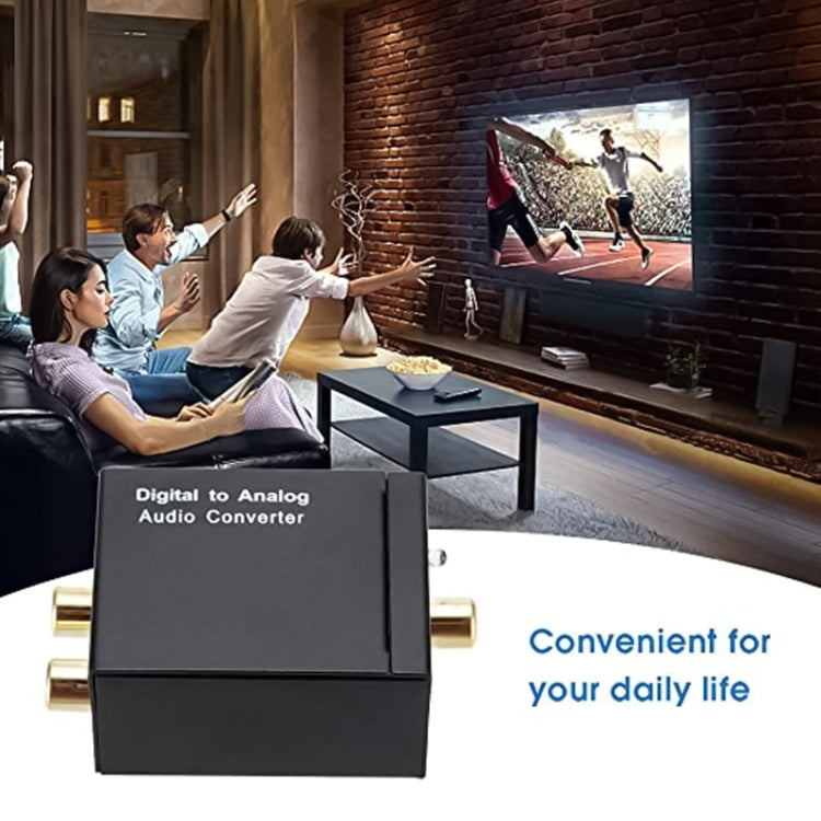 Convertidor de audio analógico RCA a digital óptico coaxial Toslink (negro), 2RCA to Spdif+Coaial