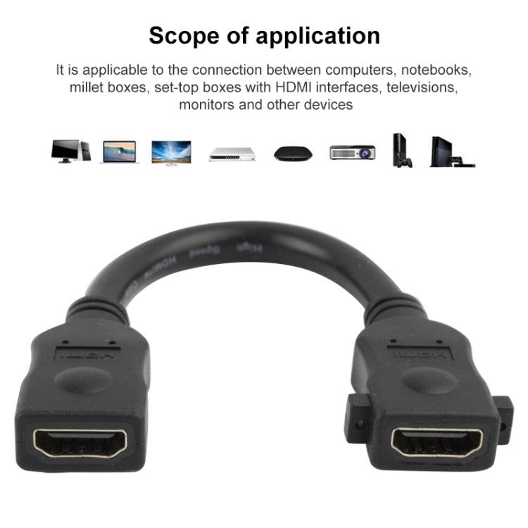 Cable HDMI hembra a hembra de 19 pines de 18 cm, HDMI Female, Length: 18cm