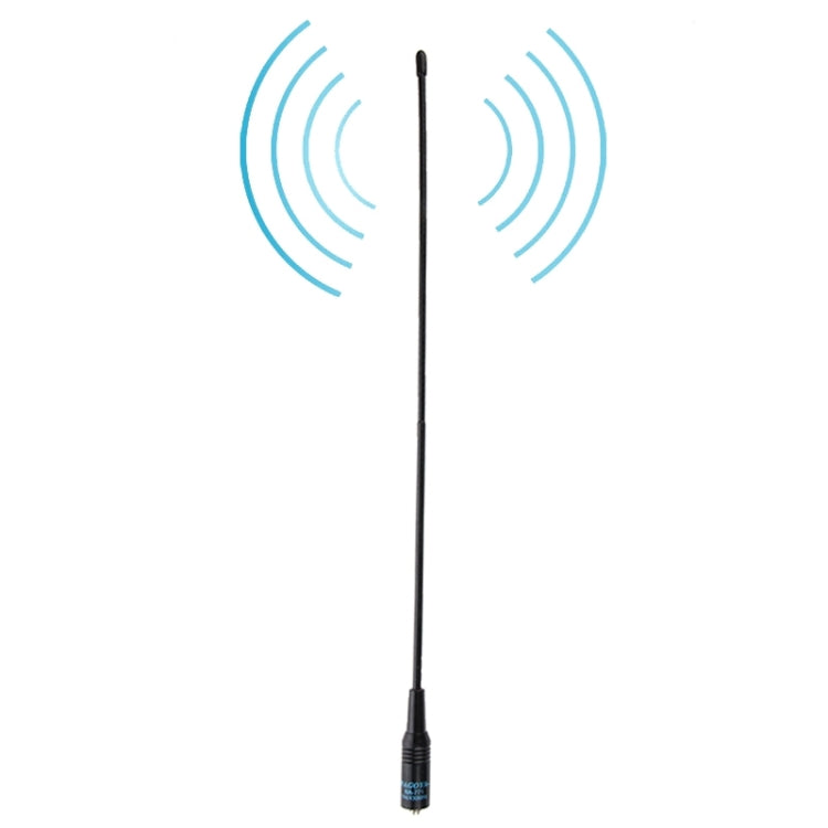 NAGOYA NA-771 144/430MHz Antena de radio portátil SMA-F con látigo de resorte flexible de doble banda para walkie talkie, longitud de la antena: 38 cm