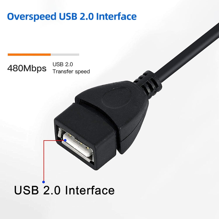 Cable adaptador Mini USB macho a USB 2.0 AF de 90 grados con función OTG, longitud: 13 cm, Right Augle Mini USB, 13cm