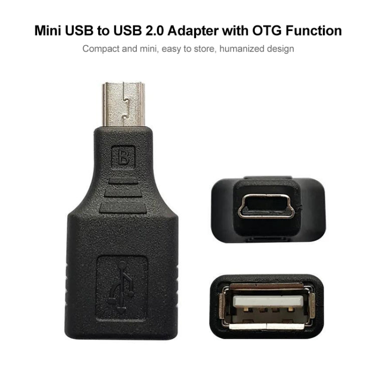 Adaptador Mini USB Macho a USB 2.0 Hembra con Función OTG, USB Female