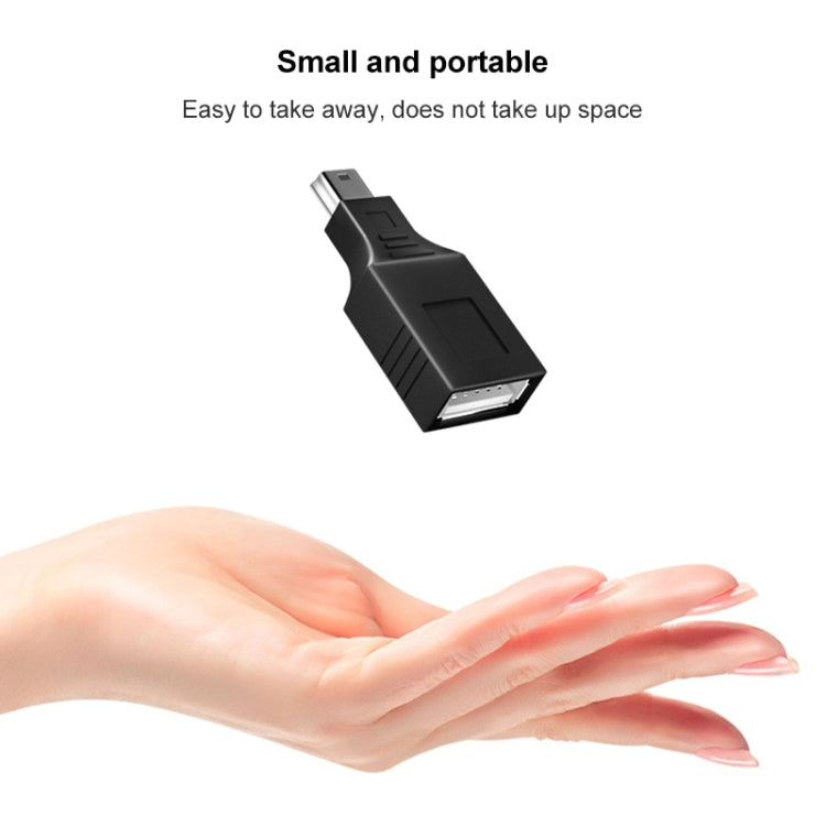 Adaptador Mini USB Macho a USB 2.0 Hembra con Función OTG, USB Female