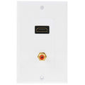 Panel de placa de pared con enchufe HDMI hembra + RCA hembra