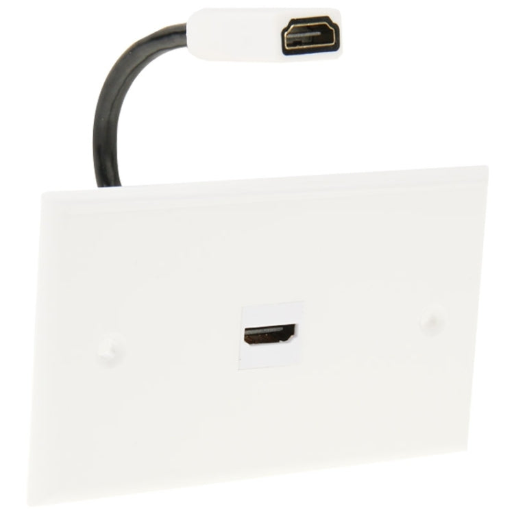 Panel de placa de pared de cable HDMI hembra a HDMI hembra, longitud del cable: 18,5 cm