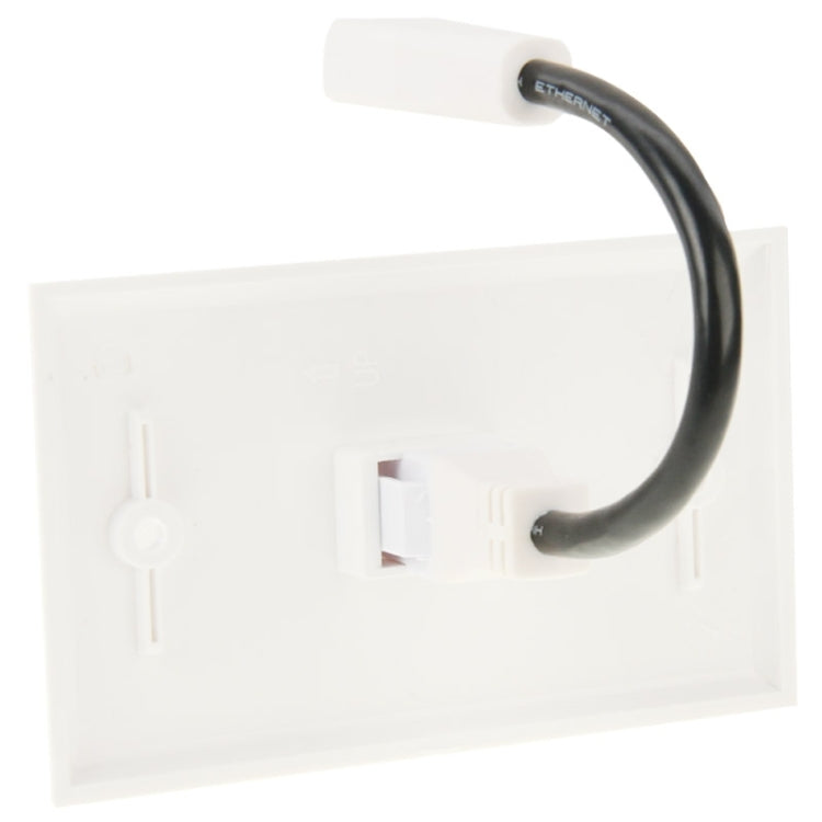 Panel de placa de pared de cable HDMI hembra a HDMI hembra, longitud del cable: 18,5 cm