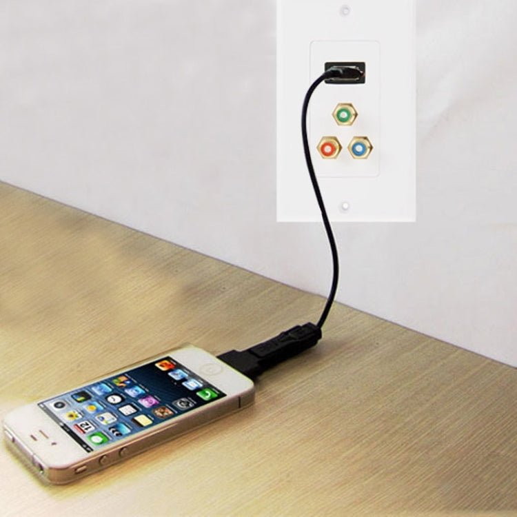 Enchufe USB 2.0 hembra + 3 enchufes RCA hembra Panel de placa de pared