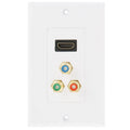 Enchufe HDMI Hembra + 3 Enchufes RCA Hembra Panel de Placa de Pared