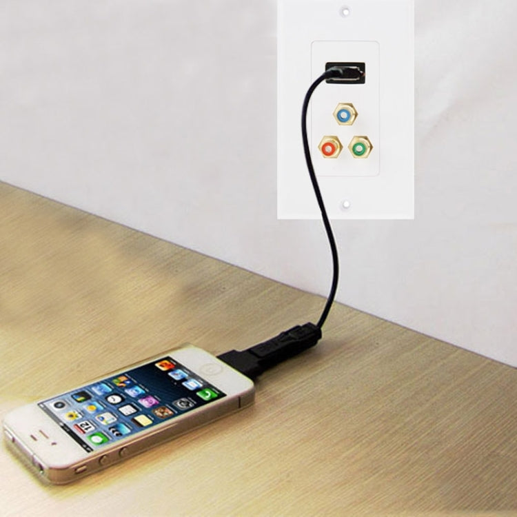 Enchufe USB 3.0 hembra + 3 enchufes RCA hembra Panel de placa de pared