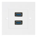 Panel de placa de pared con placa de cargador de pared para el hogar con enchufes hembra USB 3,0 duales, 2 Ports USB 3.0