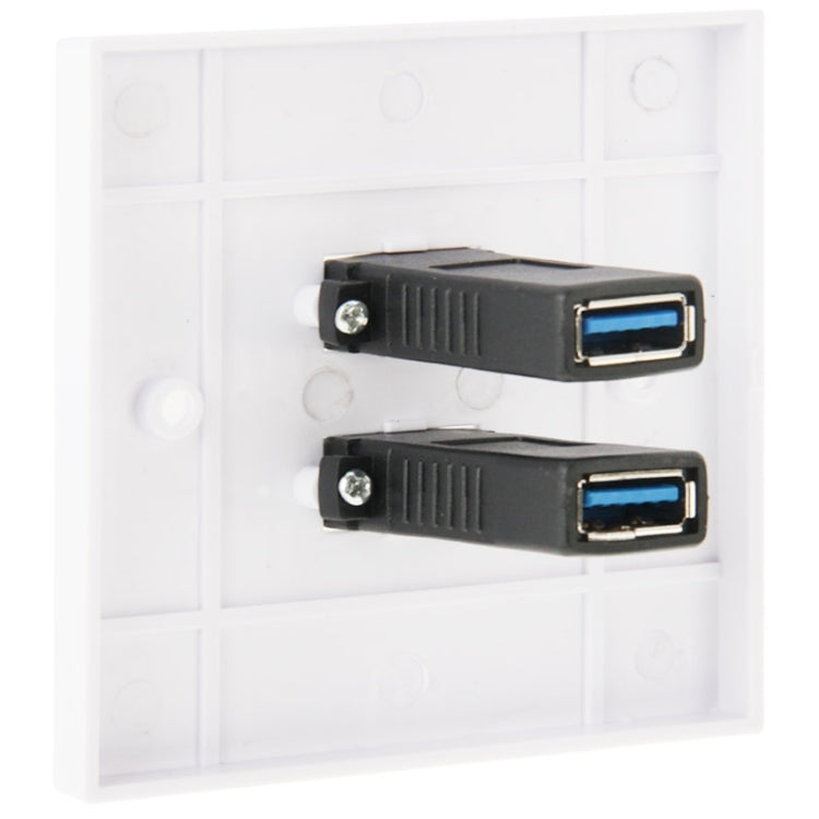 Panel de placa de pared con placa de cargador de pared para el hogar con enchufes hembra USB 3,0 duales, 2 Ports USB 3.0