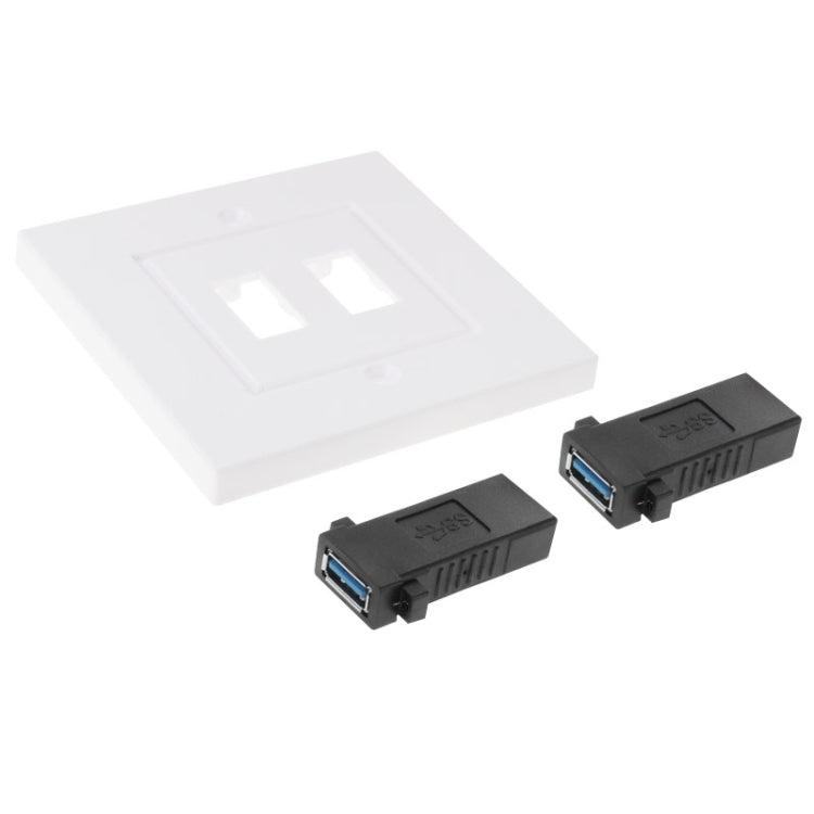 Panel de placa de pared con placa de cargador de pared para el hogar con enchufes hembra USB 3,0 duales, 2 Ports USB 3.0