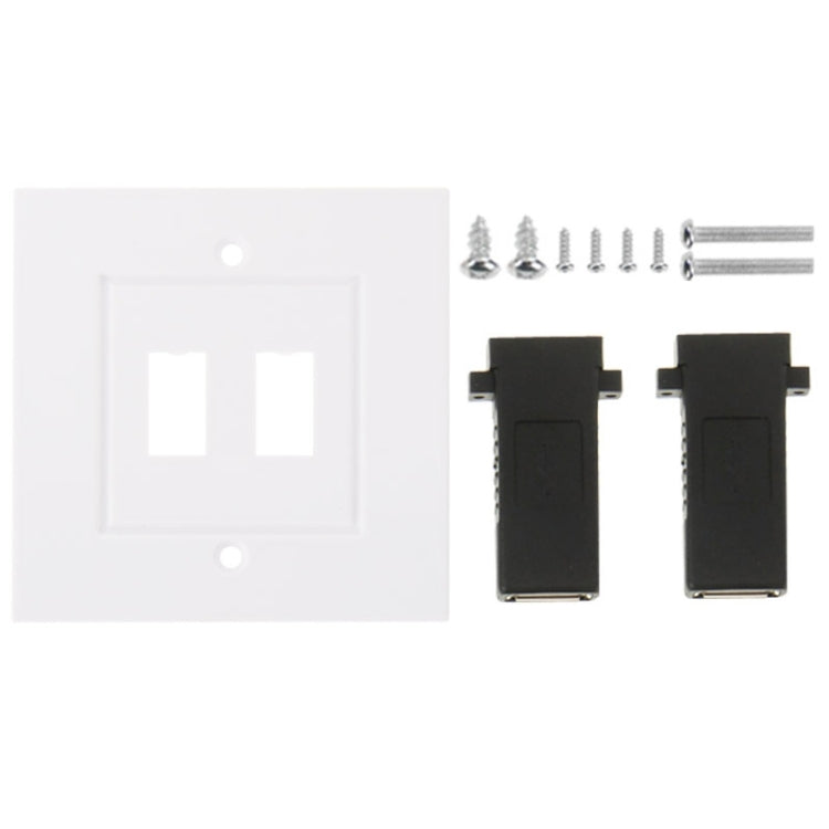 Panel de placa de pared con placa de cargador de pared para el hogar con enchufes hembra USB 3,0 duales, 2 Ports USB 3.0