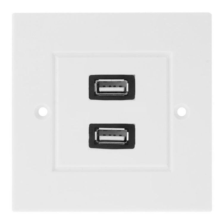 Panel de placa de pared con placa de cargador de pared para el hogar con enchufes hembra USB 2,0 duales, 2 Ports USB 2.0
