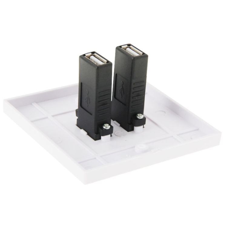 Panel de placa de pared con placa de cargador de pared para el hogar con enchufes hembra USB 2,0 duales, 2 Ports USB 2.0