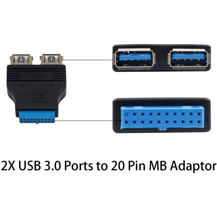 2 x adaptador USB 3.0 AF a 20 pines, Adapter
