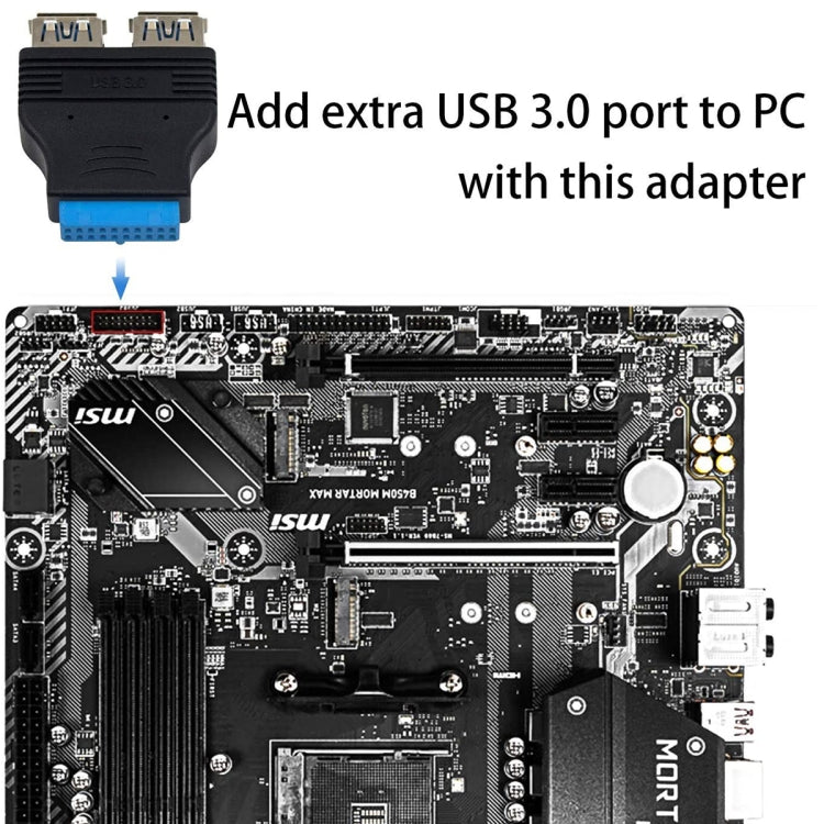2 x adaptador USB 3.0 AF a 20 pines, Adapter