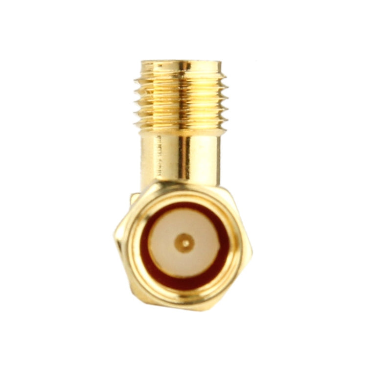 Adaptador SMA hembra a SMA macho chapado en oro con ángulo de 90 grados, SMA Female to Male