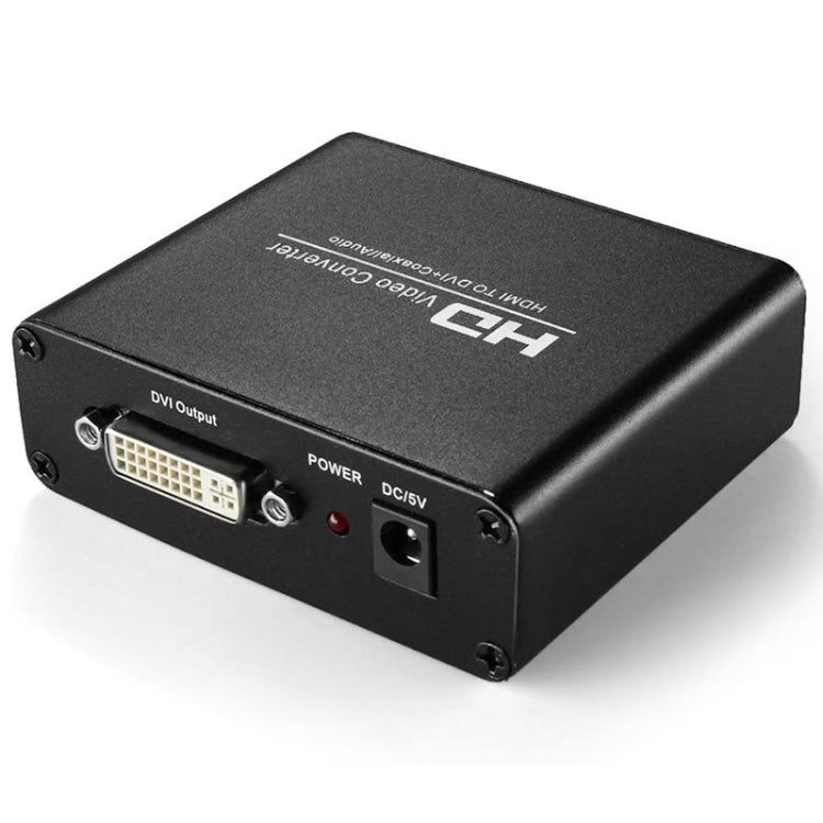 HDV-339 Full HD HDMI a DVI + Adaptador convertidor de audio estéreo analógico/coaxial digital