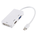 Convertidor adaptador 3 en 1 Mini DisplayPort macho a HDMI + VGA + DVI hembra para Mac Book Pro Air, longitud del cable: 18 cm, Mini DP to HDMI+VGA+DVI (Good)