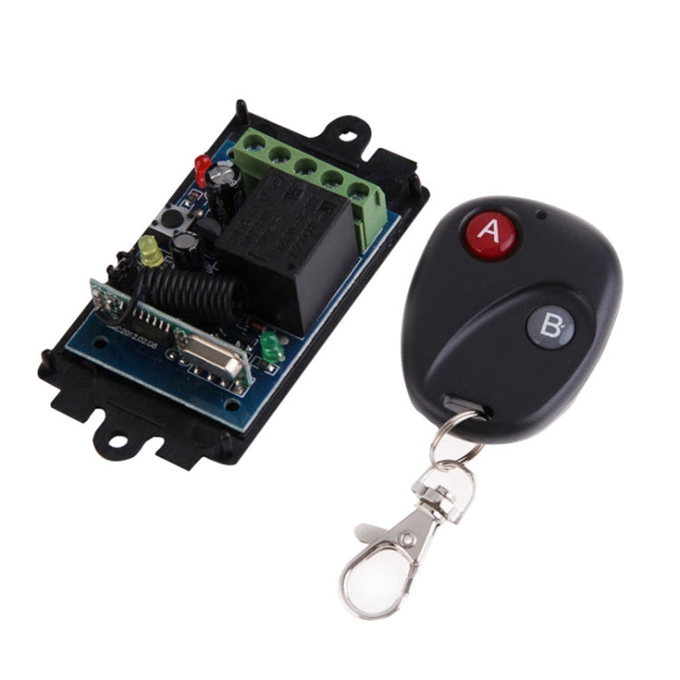 DC 12V 1CH RF interruptor remoto inalámbrico receptor de código de aprendizaje + 2 botones transceptor de Control remoto