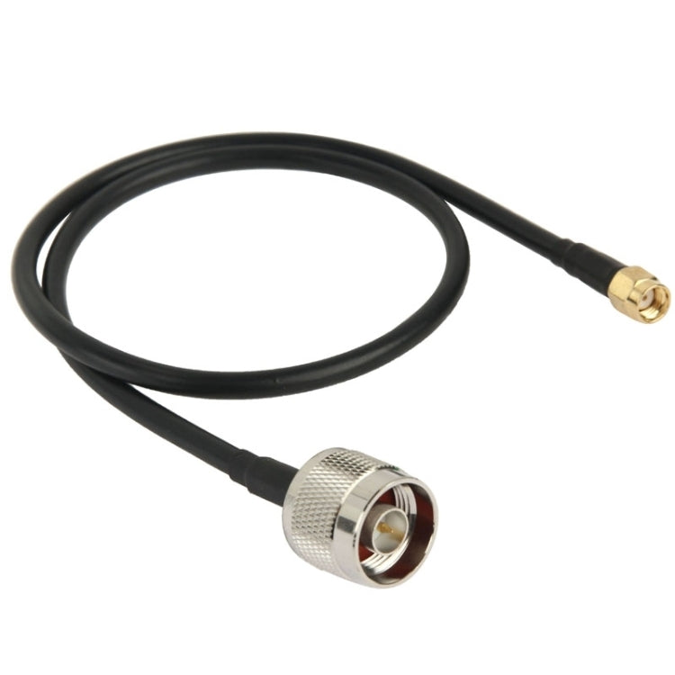 Cable convertidor N macho a RP-SMA, longitud: 50 cm (negro), 50cm N Male to RP-SMA