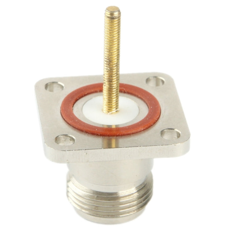 Adaptador Coaxial RF N Hembra con Placa Cuadrada